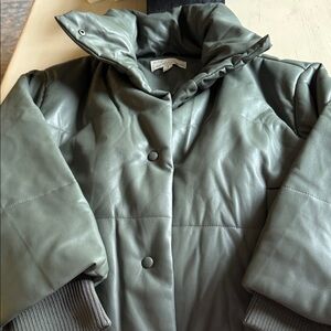 Vintage Olive Puffer Jacket
